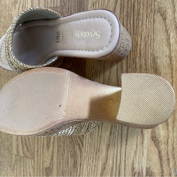 Seychelles Women's Tan Woven Platform Sandals 7 1/2 NEW runs large - Picture 7 of 8